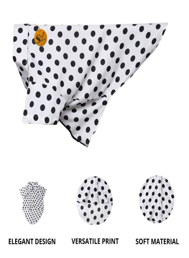 سايج سكوير قميص كلاب مطبوع عليه رسومات مربعة جريئة، قميص كلاب عصري، فائق النعومة وخفيف الوزن، ملابس كلاب مريحة وجيدة التهوية، زي عصري (مقاس متوسط - 18 بوصة) (أبيض منقط) - Image 2